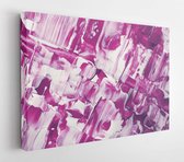 Onlinecanvas - Schilderij - Photo And Purple Painting Art Horizontal Horizontal - Multicolor - 75 X 115 Cm