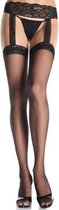 Stockings Jarratelkousen Jarratelgordel Panty Dames Sexy Ondergoed - zwart - 100% nylon - Leg Avenue®