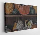 Onlinecanvas - Schilderij - Autumn Harvest For Sale At Patch. Art Horizontal Horizontal - Multicolor - 60 X 80 Cm