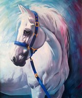 Dielay - Diamond Painting Pakket - Paard - 40x30 cm - Complete Set - Volledige Bedekking - Ronde Steentjes