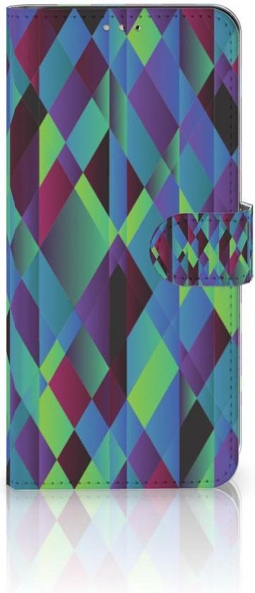 PU Cuir Premium Flip Case pour Samsung Galaxy A42 5G Coque Résumé Vert Bleu