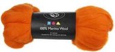 Merino wol,  21 micron, oranje, Zuid-Amerika, 100gr