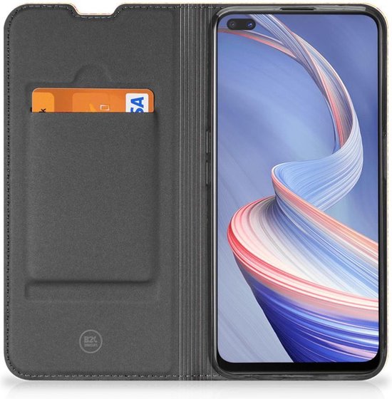Coque de téléphone OPPO Reno4 Z 5G Wallet Case Batik Orange