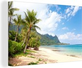 Canvas Schilderij Kauai op een zonnige dag - 60x40 cm - Wanddecoratie