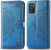 iMoshion Hoesje Geschikt voor Samsung Galaxy A02s Hoesje Met Pasjeshouder - iMoshion Mandala Bookcase - Turquoise