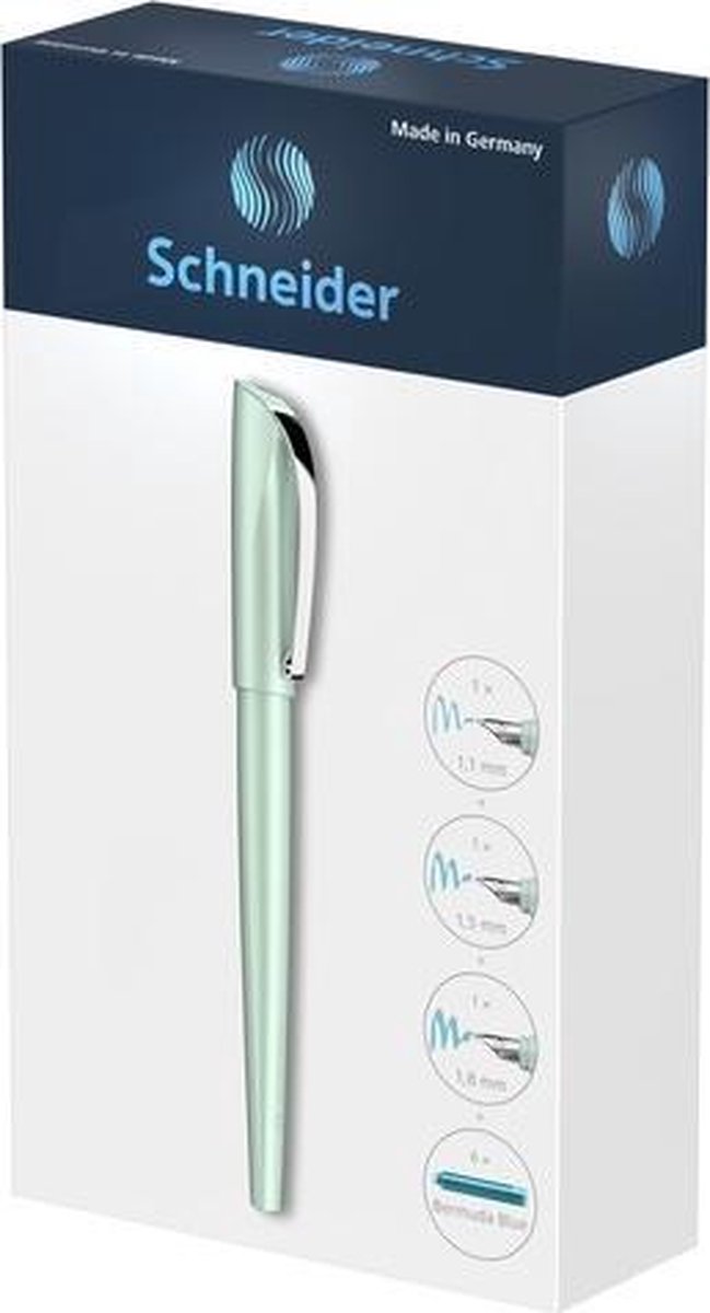 Schneider kalligrafietset – Callissima – kalligrafie vulpen – giftbox – mint - S-143811 — afbeelding 2