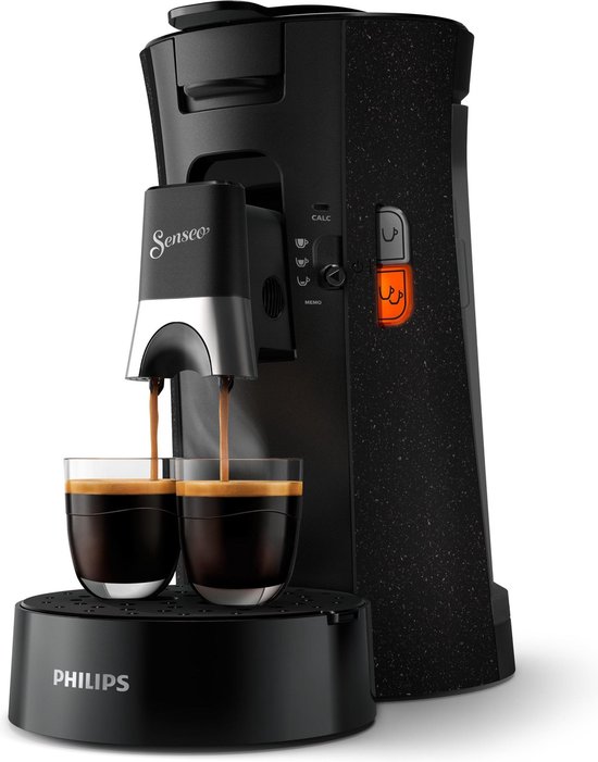kraai Ewell Moedig aan Philips Senseo Select Eco-model CSA240/20 - Koffiepadapparaat - Zwart met  spikkeleffect | bol.com