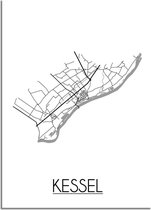 Kessel Plattegrond poster B2 poster (50x70cm) - DesignClaud