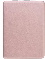 Melady Handspiegel 6*8.5 cm Roze Ijzer, Glas Rechthoek Zakspiegeltje Make up Spiegel