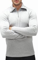Spex Kippel Skipully - Korte Rits - Midlayer - Wintersport -  Grijs Heren - Maat S