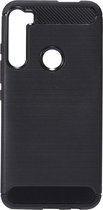 Shop4 - Motorola One Fusion Plus Hoesje - Zachte Back Case Carbon Zwart
