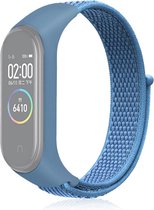 By Qubix - Nylon Geweven Bandje Xiaomi Mi Band 3 / 4 - Blauw