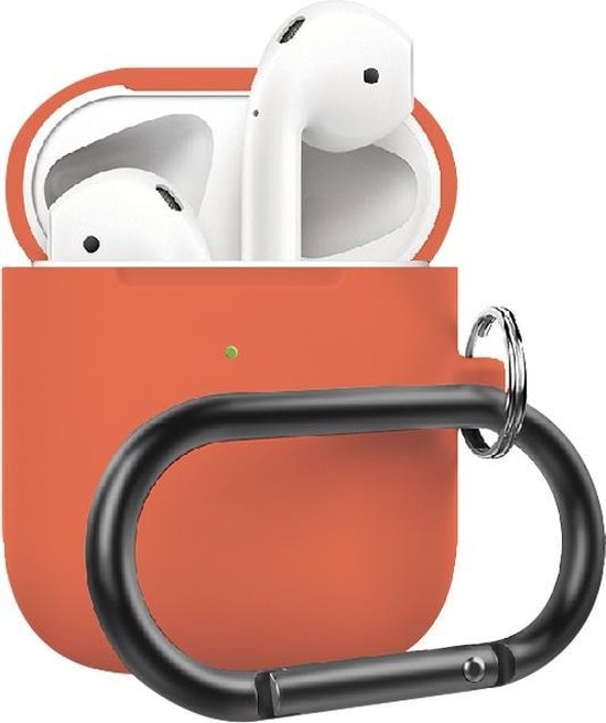 Foto: Airpods hoesje van by qubix airpods 1 2 case siliconen chargebox series soft case perzik uv bescherming