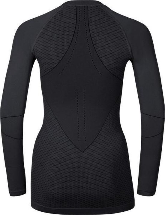Odlo Evolution Warm - Chemise de sport - Femme - Zwart- Odlo Graphite Grey  - Taille XS | bol.com