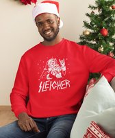 Foute Kersttrui Rood - Sleigher Kerstman - Maat 4XL - Kerstkleding voor dames & heren