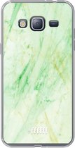 Samsung Galaxy J3 (2016) Hoesje Transparant TPU Case - Pistachio Marble #ffffff