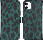iMoshion Design Softcase Book Case iPhone 11 hoesje - Green Leopard