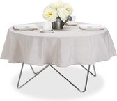 Relaxdays tafelkleed waterafstotend - tafellaken tuintafel - rond of rechthoekig tafelzeil - Taupé, Dia.140cm