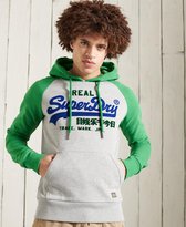 Superdry Heren Trui Vintage Logo Duo hoodie met raglanmouwen