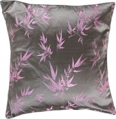 Fine Asianliving Chinese Kussen Bamboe Grijs Roze 40x40cm