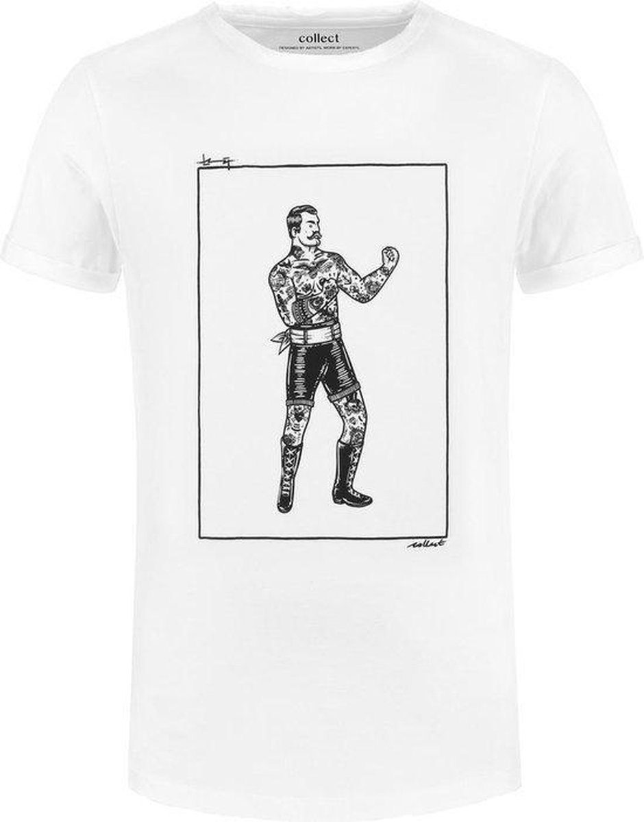 Collect The Label - Hip Boxer T-shirt - Wit - Unisex - XXS