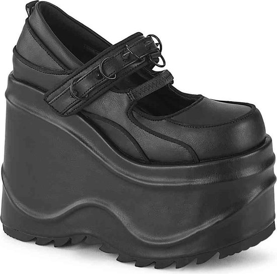Demonia Chaussures talons compensés -38 Chaussures- WAVE-48 US 8 Zwart