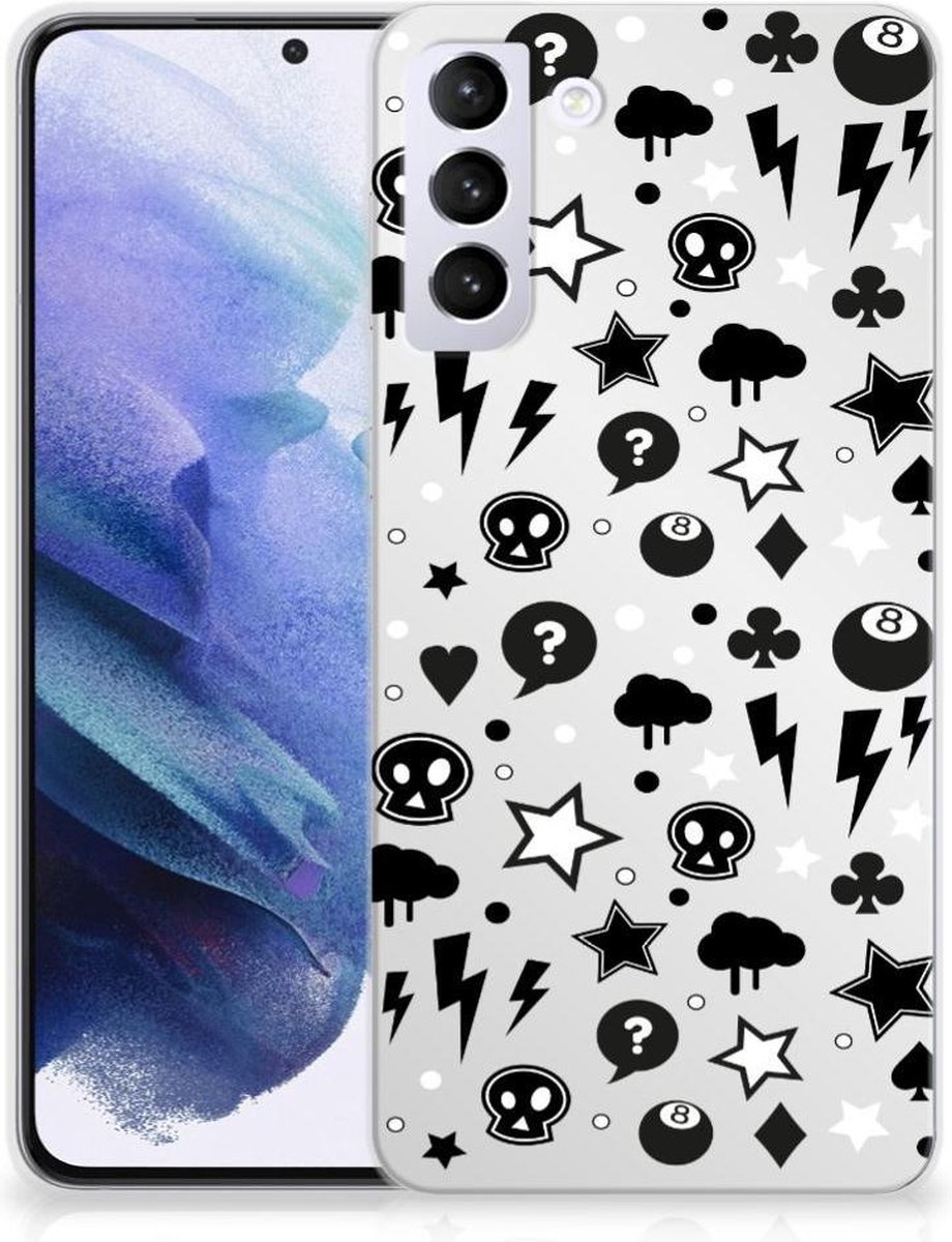 Silicone Back Case Samsung Galaxy S21 Plus Silver Punk