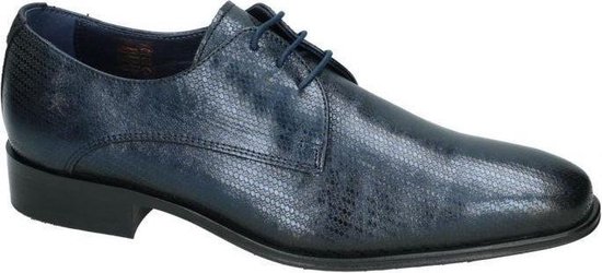 -Heren - blauw donker geklede lage schoenen - 44 bol.com