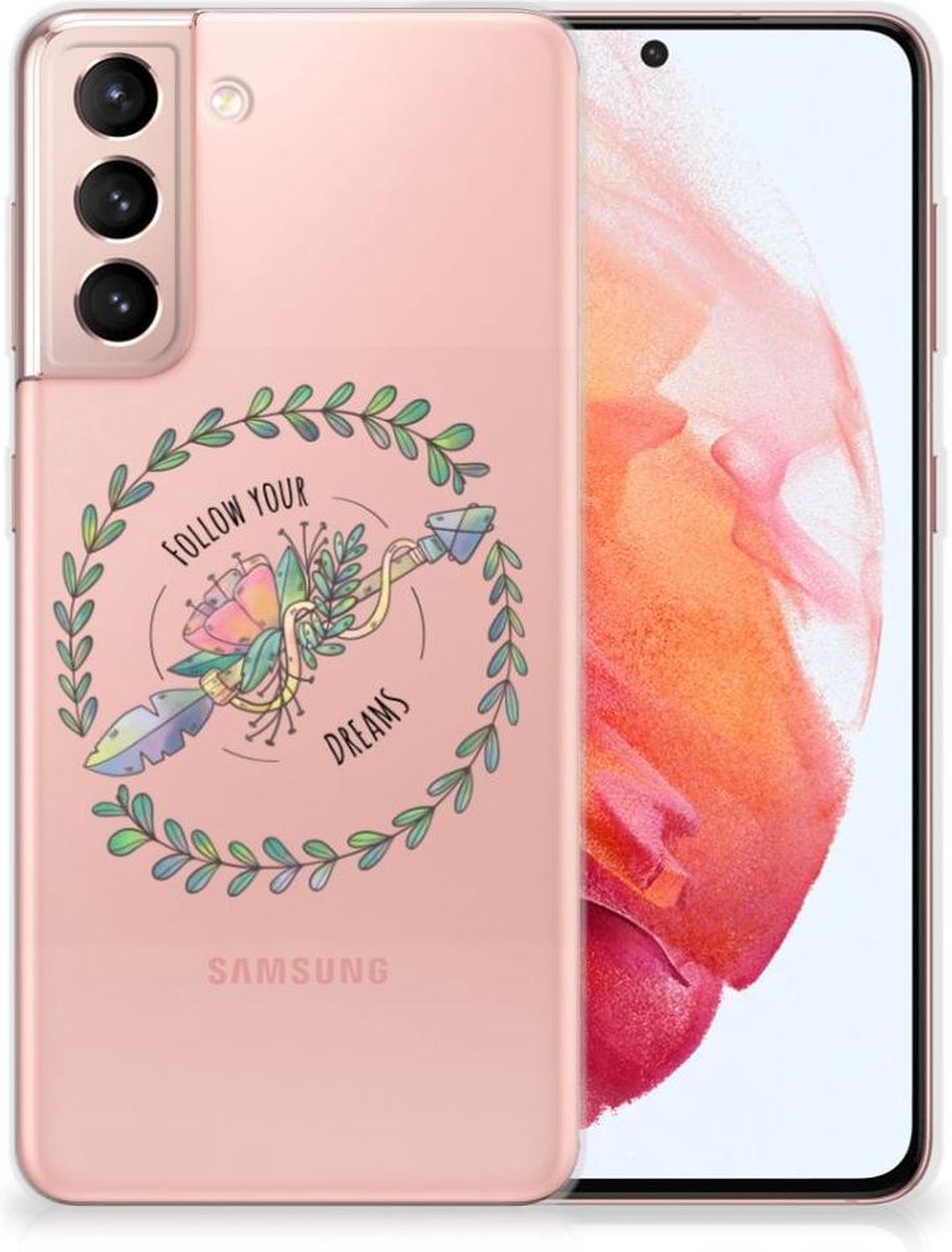 Samsung Galaxy S21 Telefoonhoesje met Naam Boho Dreams
