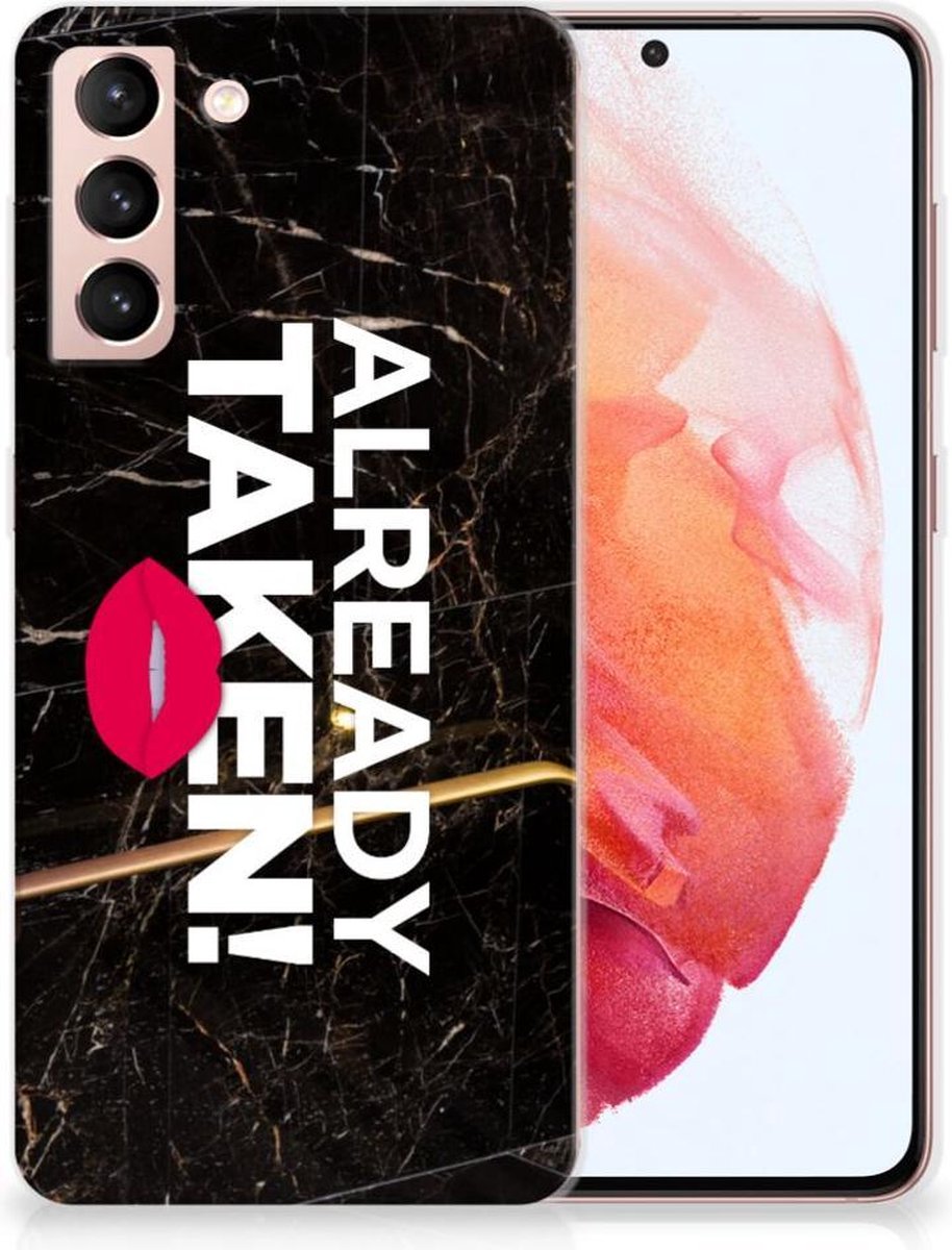 Samsung Galaxy S21 Siliconen hoesje met naam Already Taken Black
