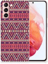 Telefoonhoesje Samsung Galaxy S21 Leuk TPU Backcase Aztec Purple