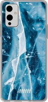 6F hoesje - geschikt voor OnePlus 9 -  Transparant TPU Case - Cracked Ice #ffffff