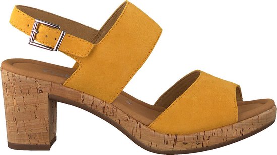 Gabor Dames Sandalen 775 - Geel - Maat 43 | bol.com