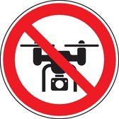 Verboden voor drones sticker 400 mm