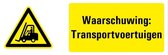 Tekststicker waarschuwing transportvoertuigen 400 x 150 mm