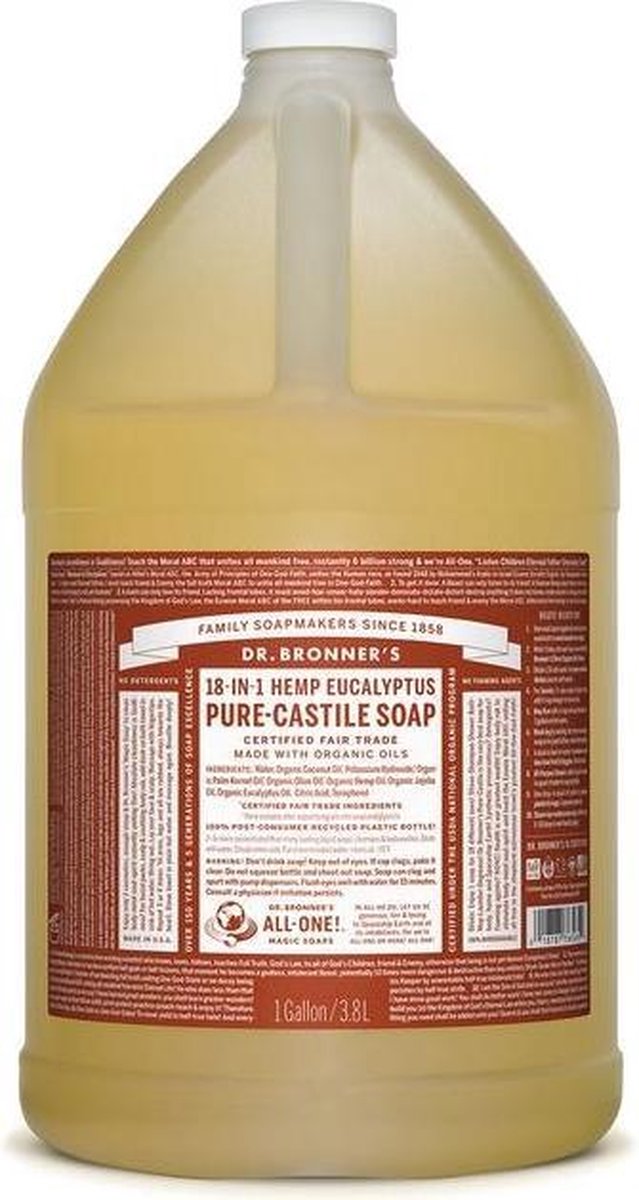 Dr Bronners bronners liquid soap eucalypt 3785 ml