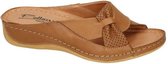 Pollonus Comfort Shoes -Dames -  cognac/caramel - slippers & muiltjes - maat 41