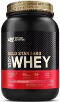 Optimum Nutrition Gold Standard 100% Whey Protein - Eiwitpoeder  - Eiwitshake / Proteine Shake - Aardbei Smaak - 908 gram (30 shakes) - 1 Pot