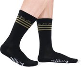 Vrolijke Fietssokken - Stripe print - Goud - Maat 39 tot 45+ - Maat 39-45