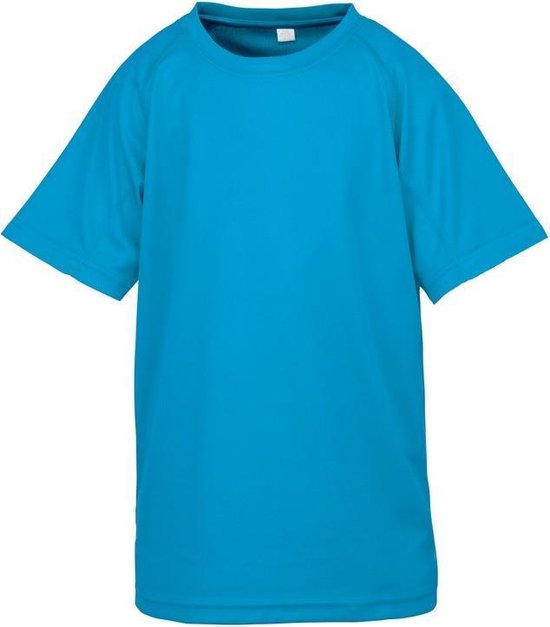 Spiro Childrens Boys Performance Aircool T-Shirt (Oceaan Blauw)