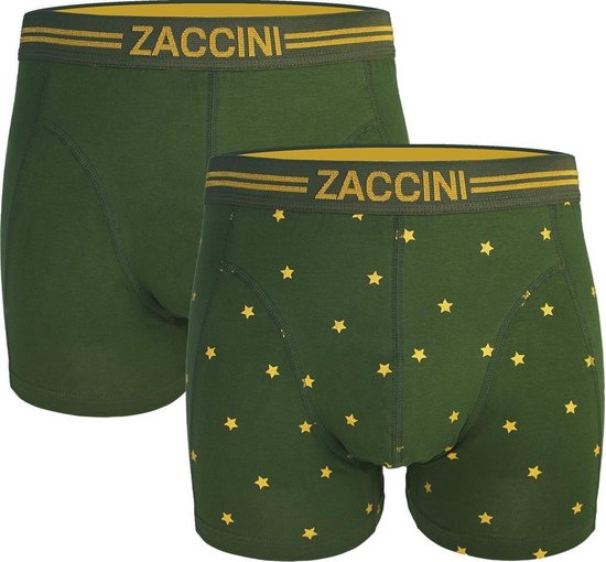 Zaccini - Heren Boxershorts - 2 pack - Groen Geel | bol.com