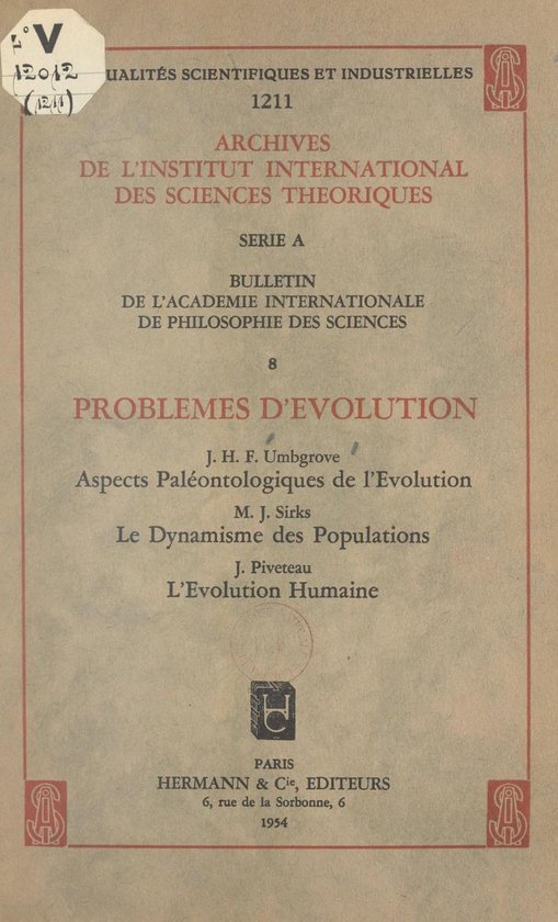 Problèmes d'évolution - cover