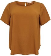 Carmakoma by ONLY CARLUXMILA SS TOP - Glazed Ginger  Brown