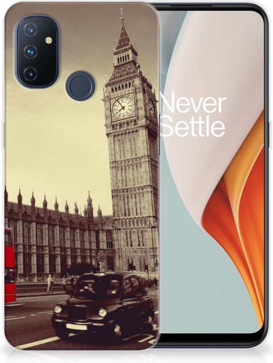 Back Cover voor OnePlus Nord N100 Siliconen Back Cover Londen