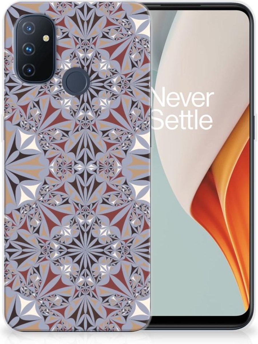 OnePlus Nord N100 TPU Siliconen Hoesje Flower Tiles