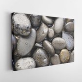 Black Stone Background -Modern Art Canvas -Horizontal - 97833587 - 115*75 Horizontal