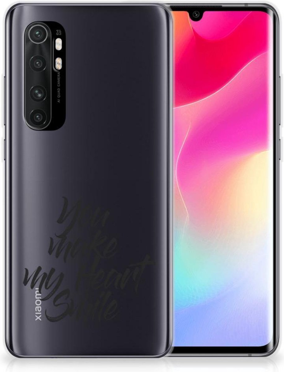 Xiaomi Mi Note 10 Lite Siliconen hoesje met naam Heart Smile