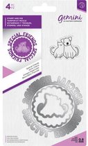 Gemini Clearstamp & Snijmal - Cirkel Sentiment - Special Friends
