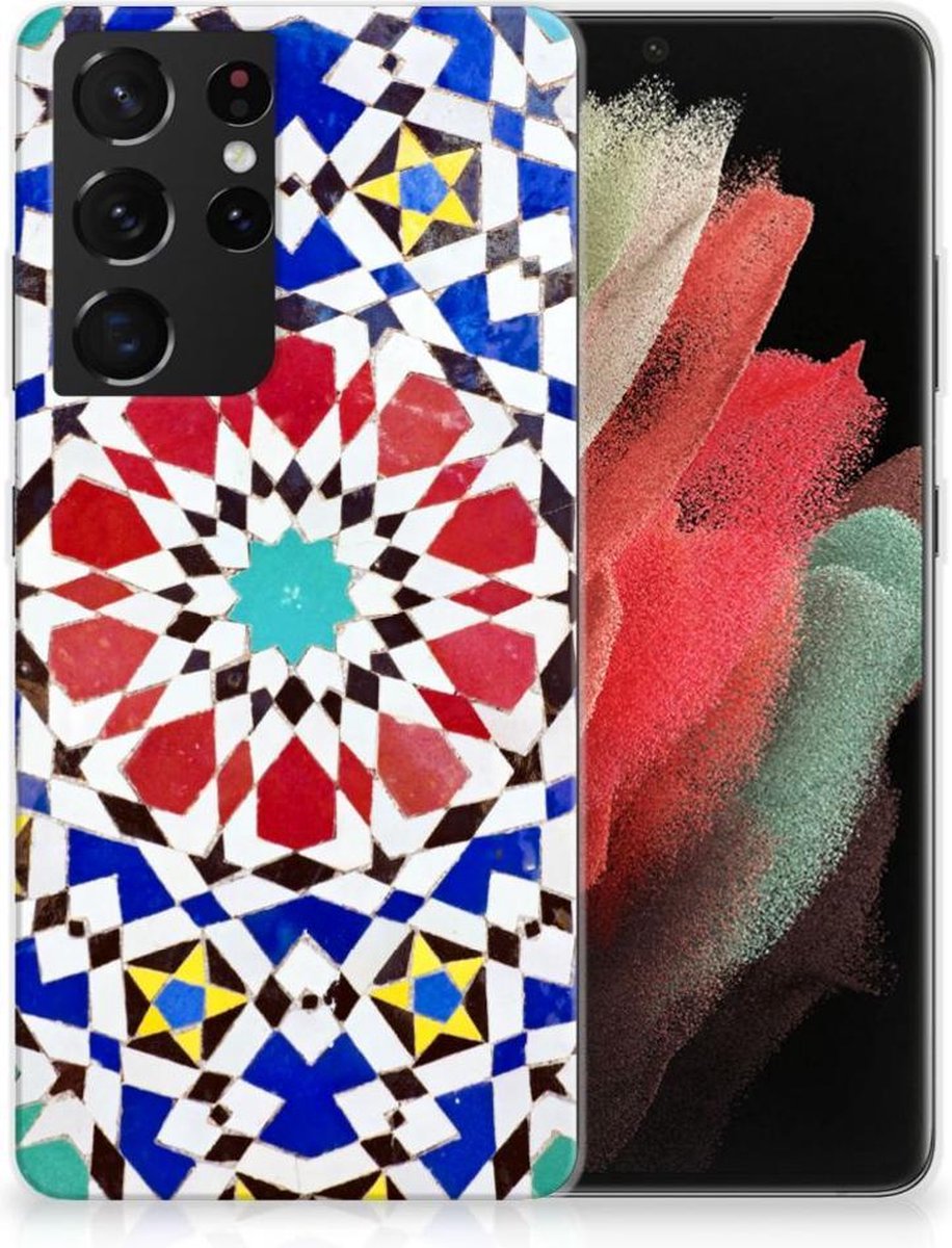 Samsung Galaxy S21 Ultra TPU Siliconen Hoesje Mozaïek