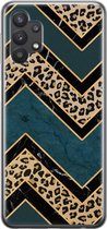 Samsung Galaxy A32 5G hoesje siliconen - Luipaard zigzag - Soft Case Telefoonhoesje - Luipaardprint - Multi